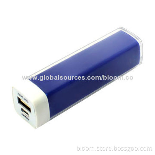 Universal 2,600mAh External USB Charger for Mobile Phones, Lipstick Design